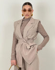 SALDO Tailleur ESTER - Completo gilet con cintura e pantalone