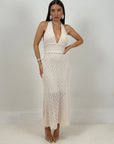 Abito SMILE - abito in pizzo con scollo all americana e bustino nel punto vita