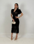 Abito AMBER - abito longuette in pizzo - tessuto elastico - COLLEZIONE CHIC