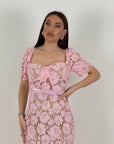 Abito AURI - abito longuette in pizzo con coppa preformata - collezione chic