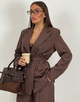 Tailleur IZZY - Completo giacca con cintura e pantalone