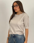 Saldo MAGLIA beige con punti luce