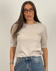 Saldo MAGLIA beige con punti luce