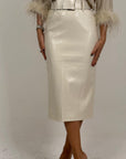 Gonna longuette FILOMENA in ecopelle