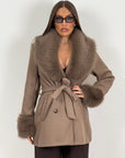 Cappotto GIORGIA corto con pelliccia