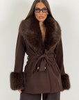 Cappotto GIORGIA corto con pelliccia