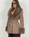 Cappotto GIORGIA corto con pelliccia