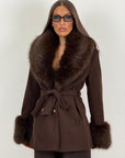 Cappotto GIORGIA corto con pelliccia