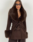 Cappotto GIORGIA corto con pelliccia