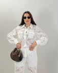 Cordset ESMEE - Completo camicia e pantalone in pizzo - COLLEZIONE CHIC