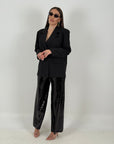 COMPLETO IBIZA - completo 3 pezzi, composto da giacca, top in paillettes e pantalone in paillettes
