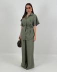 Cordset BAMBI - Completo camicia manica corta con cintura e pantalone