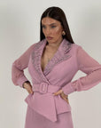 Tuta MELEK - Tuta intera sartoriale con Swarovski