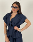 CORDSET AZZURRA - completo in jeans giacca e pantalone