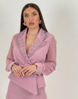 Tuta MELEK - Tuta intera sartoriale con Swarovski