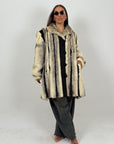 Pelliccia in visone N138 - cappotto in visione lungo bicolore