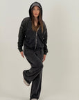 Tuta DIANA - Completo felpa con zip e pantalone con Swarovski- best quality