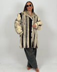 Pelliccia in visone N138 - cappotto in visione lungo bicolore