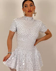 Abito PARTY - abito corto interamente in paillettes