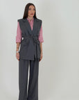 SALDO Tailleur ESTER - Completo gilet con cintura e pantalone
