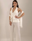 Tuta CLAIRE - Tuta intera sartoriale con dettagli in Swarovski e top effetto giacca