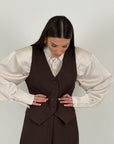 Tailleur LORETTA - Completo gilet e pantalone palazzo
