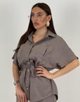 Cordset BAMBI - Completo camicia manica corta con cintura e pantalone