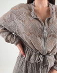 Cordset TOM - completo felpa e pantalone interamente in pizzo