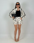 Cordset BALL - Completo giacca con zip e pantaloncino a pois