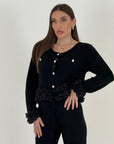Tuta CEREN - Completo blusa con rouche e pantalone