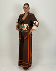 Tailleur HELLY - giacca e pantalone a fantasia - fantasia cavalli con rigo a contrasto - TOP QUALITY