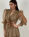 SALDO Tailleur MARISOL - Completo giacca con manica velata e pantalone