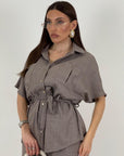 Cordset BAMBI - Completo camicia manica corta con cintura e pantalone