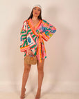 Abito KIM - abito corto kimono a fantasia