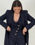 Tailleur MIRY - tailleur sartoriale 3 pezzi - gilet giacca e pantalone palazzo