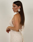 Abito SMILE - abito in pizzo con scollo all americana e bustino nel punto vita