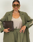 Tailleur BARCELLONA - giacca over con pantalone palazzo con riga laterale