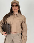 Camicia JUST WEST Fango