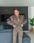 Tuta LEOPARDO - Tuta leopardata con pantalone stretto