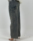 Jeans Manu - jeans ballon colorazione grigia