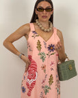 Tuta Tiger Pink - tuta intera fresca e comoda con stampa - collezione pareo
