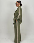 Tailleur BARCELLONA - giacca over con pantalone palazzo con riga laterale