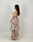 Abito LUCIA - abito lungo con balze sulla gonna fantasia a fiori COLLEZIONE CHIC