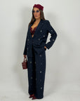 Tailleur Katia - Chaqueta y pantalones completos con detalles de piedra