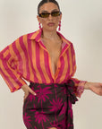 Gonna pareo palme brown