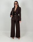 Tailleur ADELE - Tailleur simil lino just West