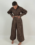Completo EMÙ - completo tre pezzi composto top giacca corta e pantalone Aladino