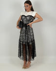Abito BARRY - abito in pizzo scollo a cuore con t-shirt incorporata