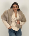 Pelliccia in volpe N30 - mantella in volpe nuova colorazione fango- limited Edition