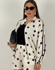 Cordset BALL - Completo giacca con zip e pantaloncino a pois